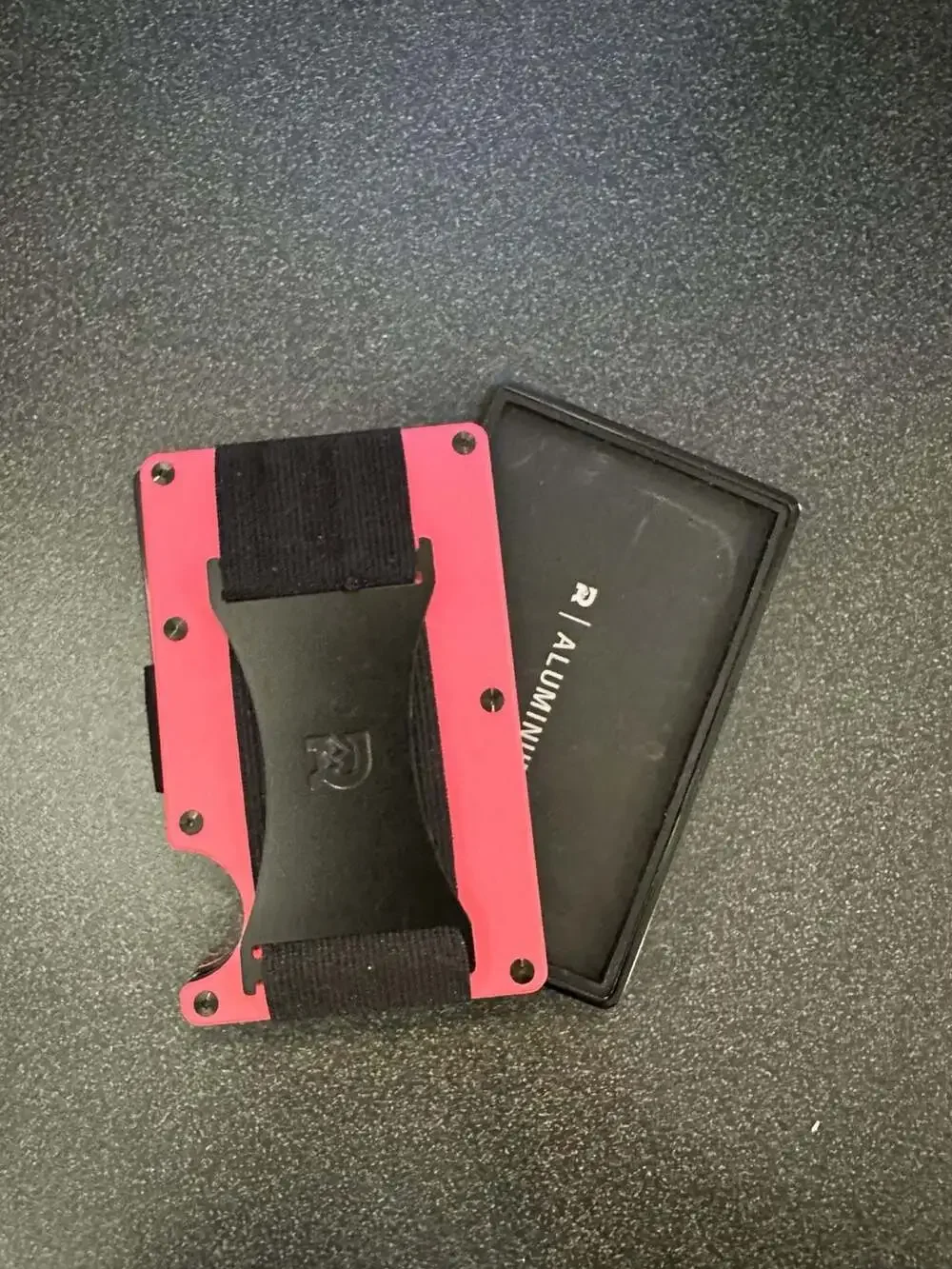 The Ridge Slim RFID Blocking Wallet Cash Strap - Flamingo Pink